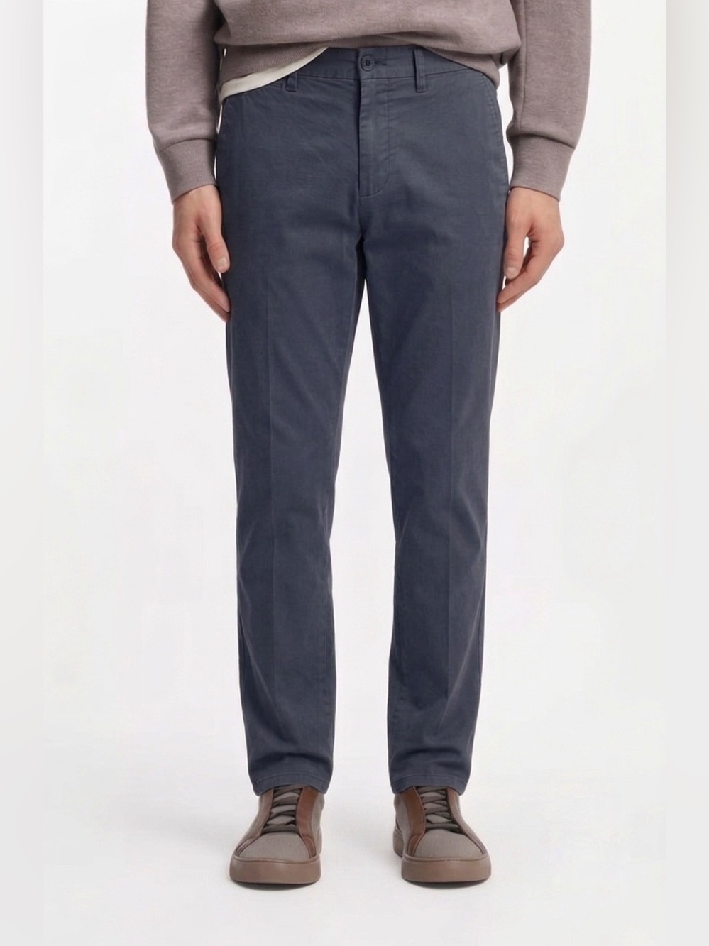 HUGO BOSS Men's Rice Slim Fit Straight Leg Casual Cotton Pants - Grey, Sz 34